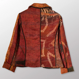 JACQUARD SILK KANTHA CROPPED BASIC JACKET