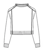 Boxy Seamed  Funnel Neck Sweater