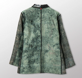 Georgette Jacquard Vintage Silk Patch Kantha Short Jacket