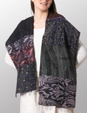 Georgette Vintage Silk Patch Kantha Scarf Short