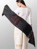Georgette Vintage Silk Patch Kantha Scarf Short