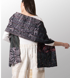 Georgette Vintage Silk Patch Kantha Scarf Short