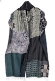 Georgette Vintage Silk Patch Kantha Scarf Short