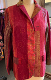 Jewel Woven With Vertical Patch Kantha Basic Jacket
