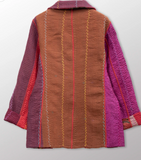 Jewel Woven With Vertical Patch Kantha Basic Jacket