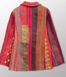 Jewel Woven With Vertical Patch Kantha Basic Jacket