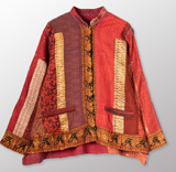 Stripe Rallis Kantha Kaftan Jacket Short