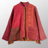 Stripe Rallis Kantha Kaftan Jacket Short