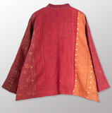 Stripe Rallis Kantha Kaftan Jacket Short