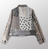 Frayed Patch Kantha With Stamp Trucker Jacket