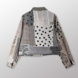 Frayed Patch Kantha With Stamp Trucker Jacket