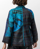 Tie Dye Circle Shibori Kantha Short Jacket