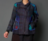Tie Dye Circle Shibori Kantha Short Jacket