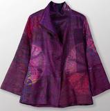 Tie Dye Circle Shibori Kantha Short Jacket