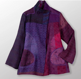 Tie Dye Circle Shibori Kantha Short Jacket