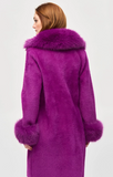 Faux Fur and Feather Yarn Coat