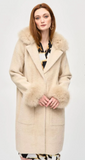 Faux Fur and Feather Yarn Coat