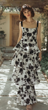 Black Ivory Print Dress