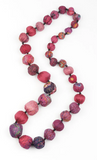 VINTAGE SILK KANTHA NUTS LONG NECKLACE
