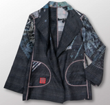 TIE DYE CIRCLE SHIBORI KANTHA SHORT JACKET