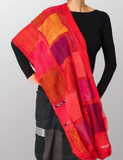 Tonal Tile Patch Kantha Infinity Scarf