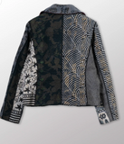 JACQUARD SILK KANTHA CROPPED BASIC JACKET