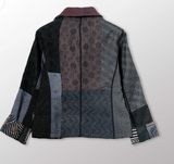 JACQUARD SILK KANTHA CROPPED BASIC JACKET