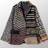 JACQUARD SILK KANTHA BASIC JACKET