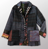 JACQUARD SILK KANTHA BASIC JACKET