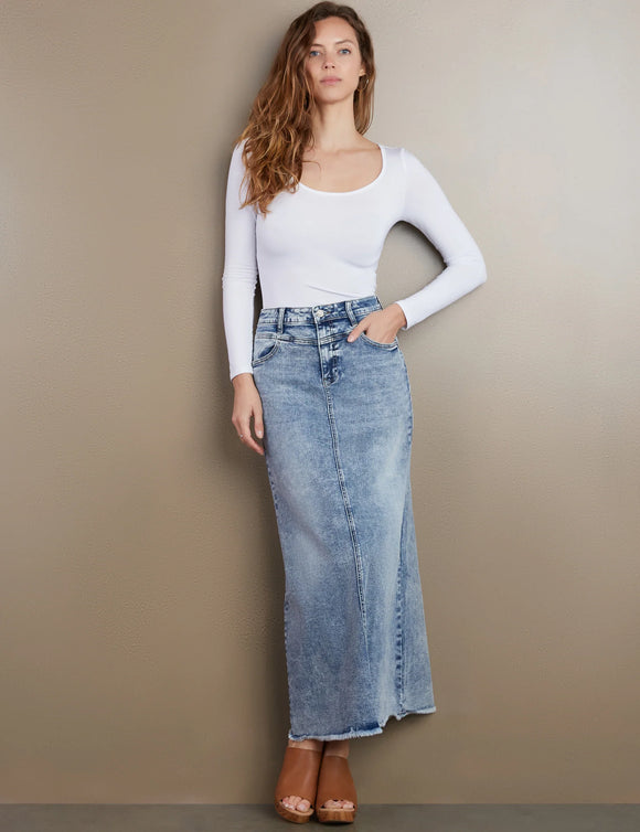 Lowdown Denim Maxi Skirt