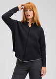 Black Mandarin Sweater