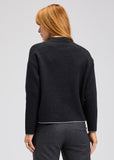 Black Mandarin Sweater