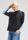 Charcoal Reuse Mock Sweater