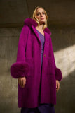 Faux Fur and Feather Yarn Coat