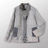 Frayed Patch Kantha Simple Jacket