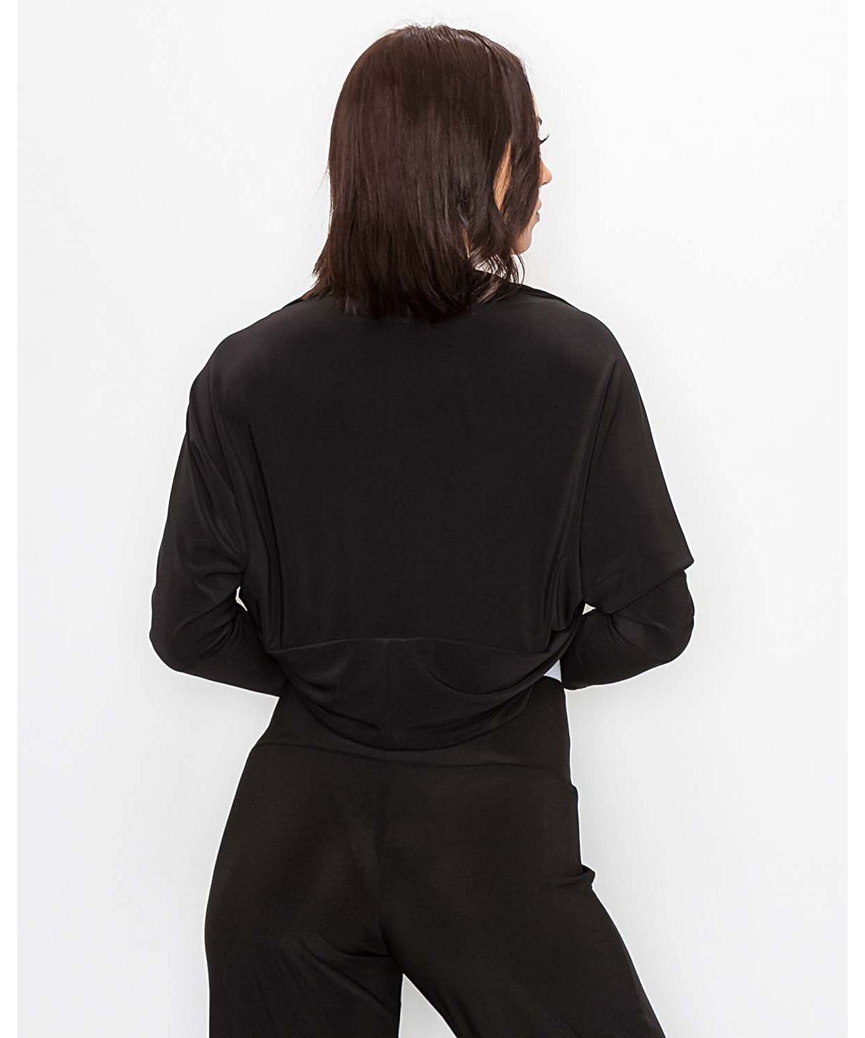 3/4 Sleeve Black Shrug – Betsy Jenney
