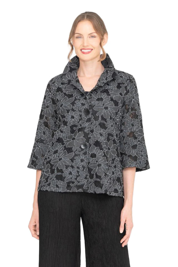 Black Print Medium Length