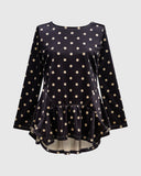 Velvet Polka Dot Top