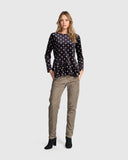 Velvet Polka Dot Top