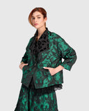 Emerald Jacquard Jacket