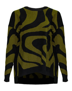 Abstract Pattern Wool Cashmere Sweater