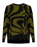Abstract Pattern Wool Cashmere Sweater
