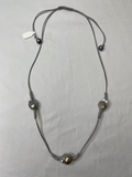 Pearl And Leather Necklace