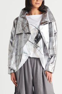 Silver Marble Assymetrical Jacket
