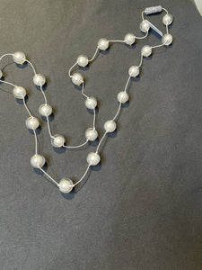 Long Resin Pearl Necklace
