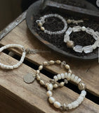 Crystal Pearl And Patina Bracelet Set