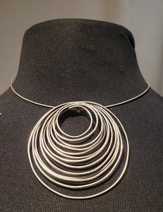 Pewter Necklace with Spiral Charm