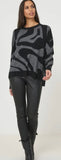 Gray & Black Cashmere Sweater