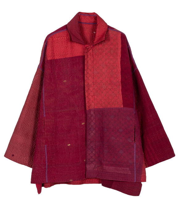 Jaipur Patch Kantha Oversized Mini Coat