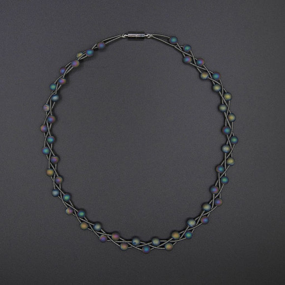 Silver Piano Wire Wrap-Around Bracelet With Beads | JEWELRY | Met Opera Shop